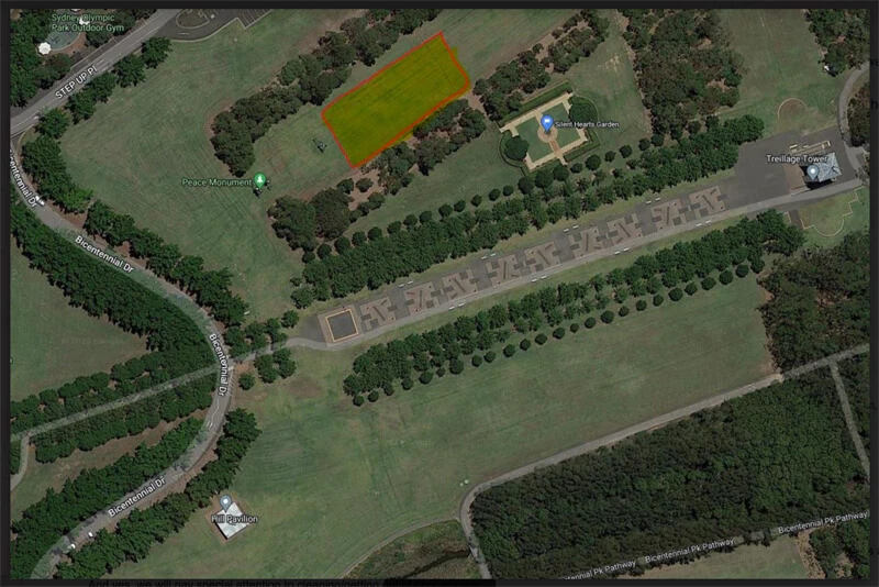 Sydney Olympic Park, Bicentennial Dr, near the peace monument.