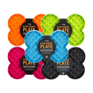 SloDog by Lickimat – Bone-Shaped Slow Food Bowl for Small Dogs