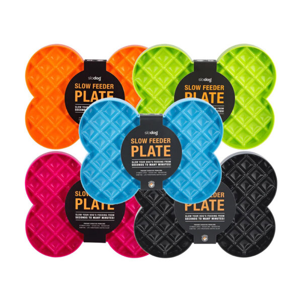SloDog by Lickimat - Bone-Shaped Slow Food Bowl for Small Dogs